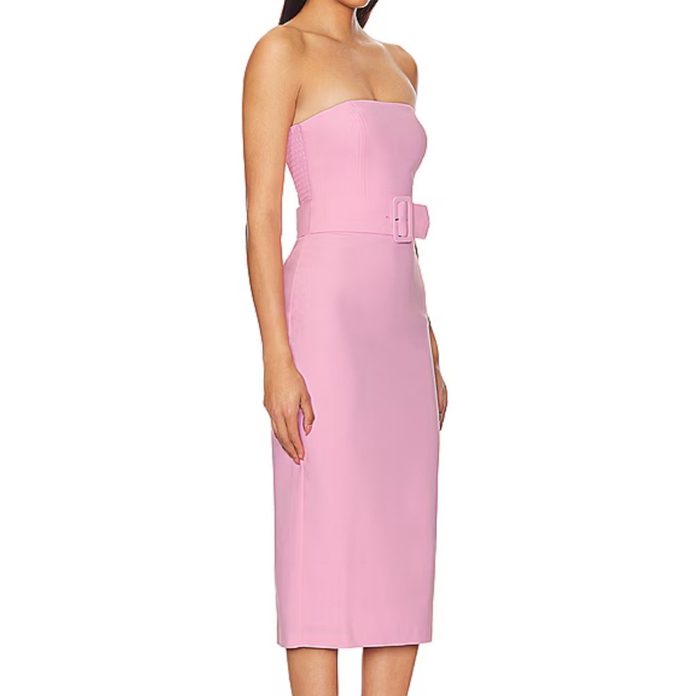 Amanda uprichard pink midi dress- like new